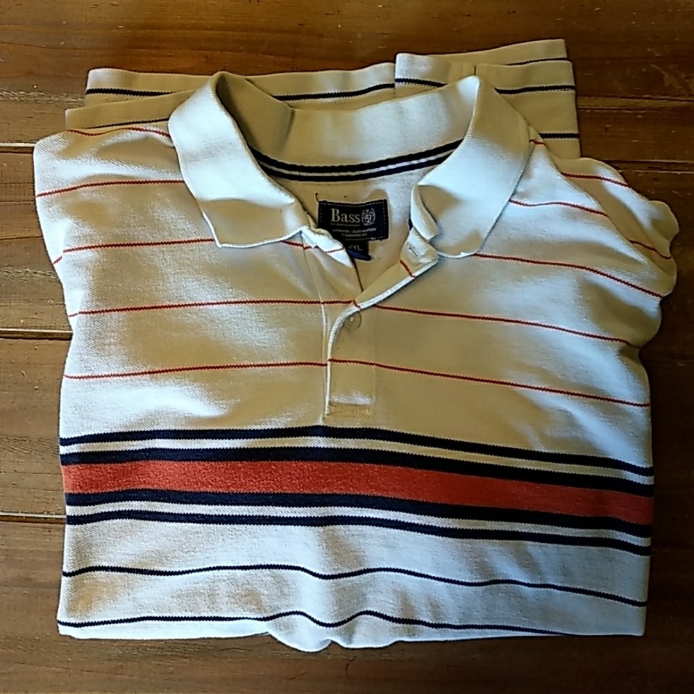Bass XXL stripped polo shirt
